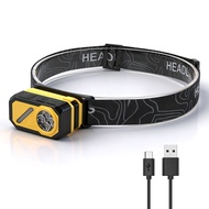 BORUiT Multi-light LED Headlamp Portable Sensor Headlight USB Rechargeable RGB Pocket Flashlight Wit
