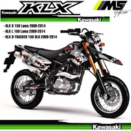 Old KLX 150 Fullbody Variation Striping Sticker Decal 2009-2014 - Old KLX L Decal - Old KLX S Decal 