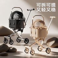 Pet Stroller Dog Outdoor Stroller Dog Walking Stroller Lightweight Foldable Small Dog Cat Stroller C