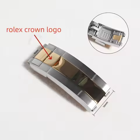 Fit For Rolex Yacht-Master Submariner Daytona Oyster Bracelet Folding Over Clasp 904L Stainless Stee