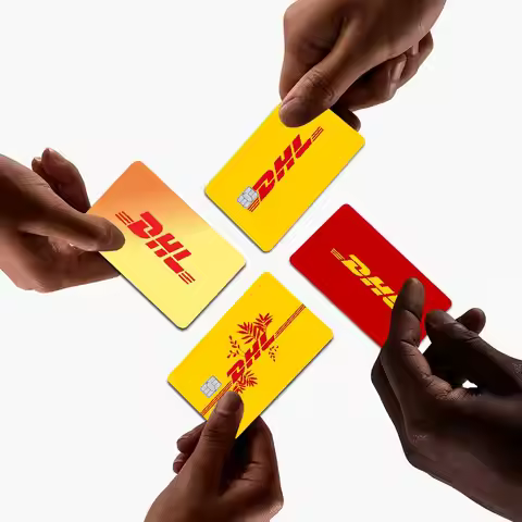 Simple Line Dhl Express Label Anime Young Creidt Card Debit Card Sticker Film Case Front Tape For Sm