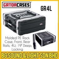Gator GR4L Molded PE Rack Case; Front, Rear Rails; 4U; 19″ Deep; Locking