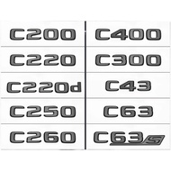 3D ABS Logo Compatible with C43 C63 S C180 C200 C300 C220d C220 Emblem Letters Car Trunk Badge for S