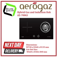 Aerogaz Hybrid Gas and Induction Hob AZ-700GI | Local Singapore Warranty | Express Free Home Deliver
