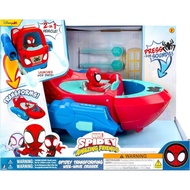 MARVEL Spidey dan Rakan Hebatnya Spidey Mengubah Web-Wave Cruiser - Kenderaan 2-Dalam-1 9-Inci denga