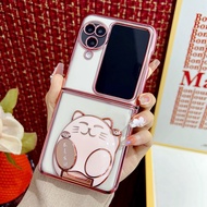 Cute Simple Casing for OPPO Find N3 Flip N2 Flip Plating Soft TPU N3Flip N2Flip Back Phone Case