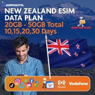 SG Seller ULTRA DATA New Zealand Travel eSIM | 10-30 Days | 20GB - 50GB Total Vodafone 5G/4G Network