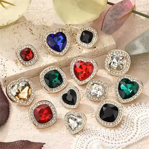 FCXDG 10pcs Super Beautiful Luxury Gem Buttons Women's Clothing Decorative Accessories Dress Fur Coa