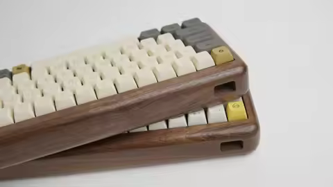 Wooting 60HE Black Walnut Keyboard Shell GH60 Black Walnut Dual Mode for wooting Mechanical keyboard