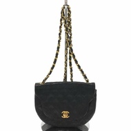 ⁺⊹古董精品⊹⁺｜CHANEL 半月形翻蓋黑金包