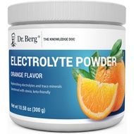 Dr. Berg Hydration Keto Electrolyte 300g Powder - Enhanced w/ 1,000mg of Potassium &amp; Real Pink Himalayan Salt (NOT Table Salt) - Orange Flavor Hydration Drink Mix Supplement