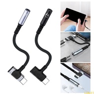 Lidu11 2 in 1 Type C to 3 5mm Female Headphone Adapter USB C to Sound Dongle Cable