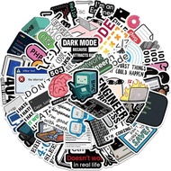 【konouyo】50PCS Funny Programming Meme Stickers Cartoon Docker Html Cloud Language Decals for Compute