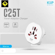 KiiP C25T Compact Universal Travel Adapter 2500W Fast charging US/DE/CN/EU/AUS/UK