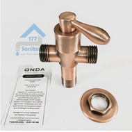 Stop kran rose gold Onda 11RM-Kran Tee shower kloset closet toilet cabang Rosegold kuningan brass an
