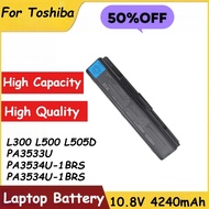 Laptop Battery 10.8V 47Wh 4240mAh PA3534U-1BAS For Toshiba Satellite L300 L500 L505D PA3533U PA3534U
