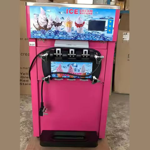 Soft Ice Cream Machine New Condition Ice Cream Maker With Yogurt Milk Ice Cream Powder And Syrup Ing