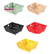 Plastic  Colander - Foldable Drain Basket with Resting Feet - Kitchen Food Strainer - Space-Saving  