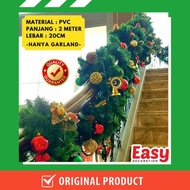 HIJAU Christmas Garland Leaf Decoration Green Garland Decoration Accessories 2 Meters