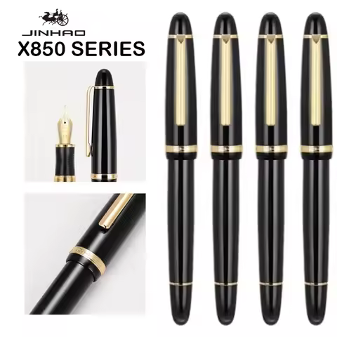 1/5 PCS JINHAO X850 Fountain Pen Gold Clip Iraurita EF/F/M Nib for Writing Signature Office School S