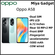 [Malaysia Set] Oppo A58 l 6GB RAM + 128GB ROM l 8GB RAM + 128GB ROM 6.72 Inch 50MP Dual Camera New Smartphone 1 Year Warranty By Oppo Malaysia