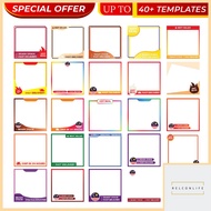 🔥70 Shopee Cover Frame Template PNG🔥 Lifetime Cheap/Murah easy to edit with Canva, Adobe Photoshop/I