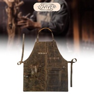LOVIVER Tool Apron Waterproof Apron Versatile Adjustable Straps Butcher Grooming Apron Gardening Apr