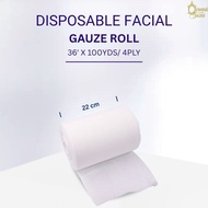DISPOSABLE FACIAL GAUZE ROLL / 4 PLY
