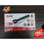 JAPAN MAX LIGHT ALUMINUM RECHARGEABLE TORCH LIGHT GHS/SBT DC-70/DC-80/DC-90/DC-100