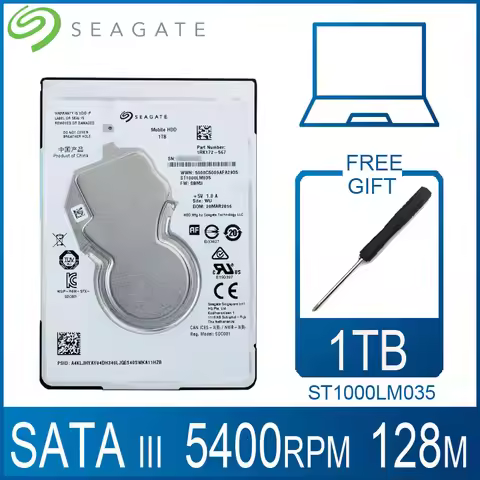 Seagate 1TB Laptop Hard Drive Disk Disc 5400 RPM 128M 2.5" Internal HDD HD Harddisk SATA III 6Gb/s C
