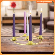 [WishshopeehhhMY] Advent Ring Candle Holder, Advent Wreath for Tapper Candles, Metal Candlestick for