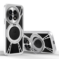 For OnePlus 13 Case Hard alloy Ring Stand Magnetic MagSafe Protective Back Cover Case For OnePlus 13