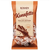 Roshen Konafetto Bianco Nero Rolled Wafers Cream Coklat Mekah Dubai Halal