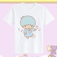 Littletwinstars Gemini Joint Cartoon Related Short Sleeve T-shirt Soft Girl Student Loose Couple Out