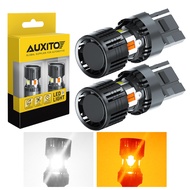 AUXITO 2PCS Dual Color T20 7443 W21/5W LED Bulb DRL Parking Light Turn Signal Light White And Amber 