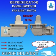 Sharp Refrigerator Freezer Door Switch 3 Pin Fan Light Switch Peti Sejuk Suis Pintu 3 Pin