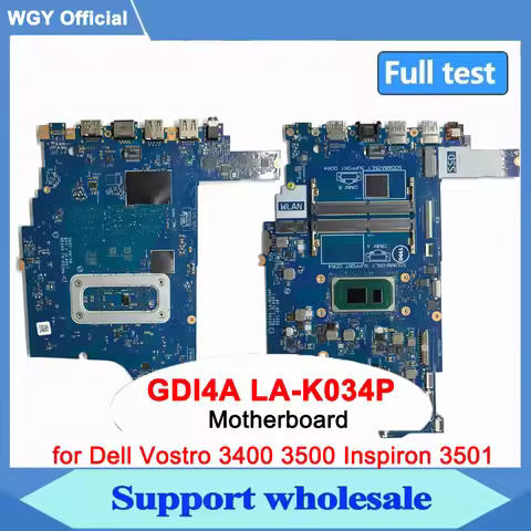 Laptop Motherboard For Dell Vostro 3400 3500 Inspiron 3501 i3/i5/i7-11th CPU 0FTXD9 0RHHD3 Notebook 