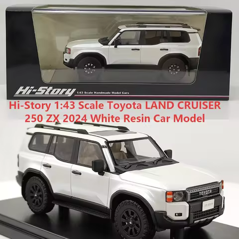 Hi-Story 1:43 Scale Toyota LAND CRUISER 250 ZX 2024 White Resin Car Model