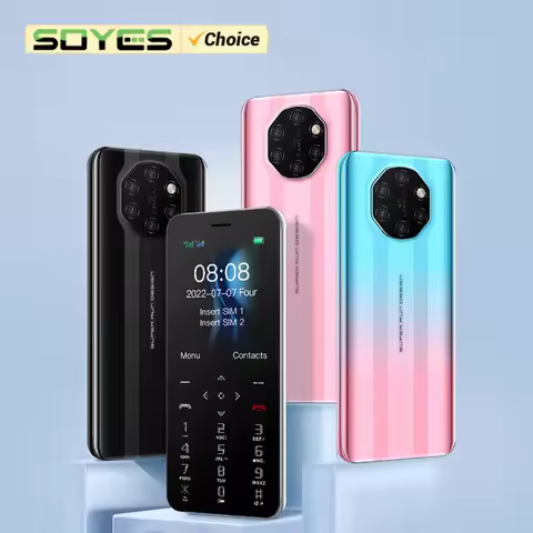 SOYES S10W Mini GSM Cellphone 1.77" Display 1000mAh Dual SIM Card With Rear Camera MP3 FM Flashlight