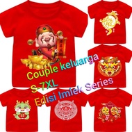 Chinese New Year Tops 2024 Family COUPLE/Latest Chinese New Year FAT CHAI Girls Ages 1-12 Years/Adul