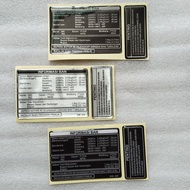 HONDA WARNING STICKERS HONDA WARNING STICKERS RAISED