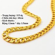 (Ko có mặt) Dây Chuyền Vòng cổ vàng giả 18K Nam hip-hop xã hội dây chuyền vàng mạ vàng 55cm cưỡi roi