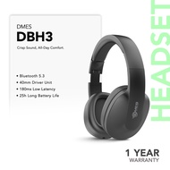 Dmes DBH3 Wireless Headphones Bluetooth 5.3 40mm Bass Driver 25H Battery Lightweight Over Ear Soft E