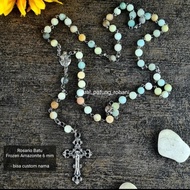 Aba Rosary Stone Frozen Amazonite 6 Mm