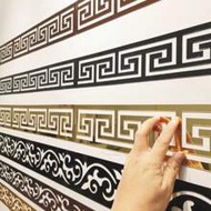 12pcs 20cm*5cm/7.87in*1.96in Modern Geometric Mirror Wall Stickers Set, Create Fashionable Wall Deco