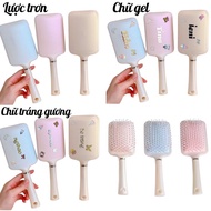 Glitter detangling comb with names in many styles according to customer's wishes, 4 charms, 24cm hig