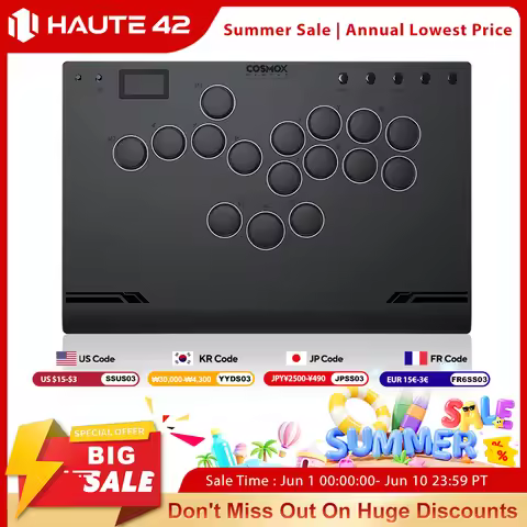 Haute42 M Gen2 Aluminium Alloy Hitbox Leverless Controller Stickless Arcade Stick For PC/Ps4 /Ps5 Hi