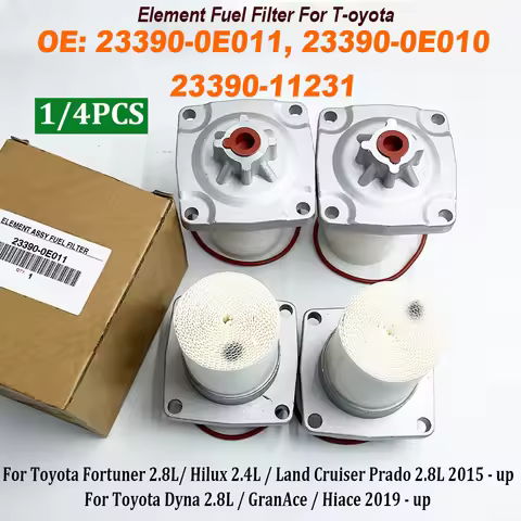 1/4PCS Diesel Element Fuel Filter 23390-0E011 23390-0E010 23390-11231 For T-oyota Land Cruiser Prado