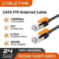 CABLETIME LAN Cable Cat 6 RJ45 Gigabit Ethernet FTP Cable 1000Mbps Cat 6 Ethernet Cable Cat 6 Cable 