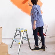 [svzfjuv] Step Ladder 2 Step Stool Adults Nonslip Herringbone Ladder Foldable Ladder